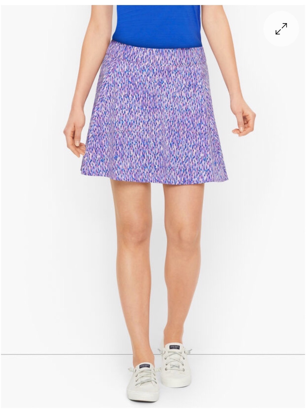 T by Talbots LIGHTWEIGHT STRETCH SKORT - LINEAR TEXTURE size large